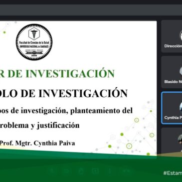 Plan de Capacitación – Taller de Investigación virtual dirigido a estudiantes de la Facultad de Ciencias de la Salud